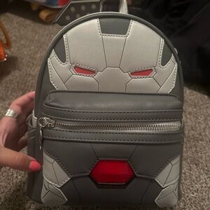 Loungefly Gray and Red Marvel Backpack